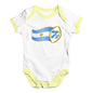 Funny Baby Clothes Rugby 7S Argentina Baby Unisex Baby Grow Bodysuit Newborn White Yellow Trim