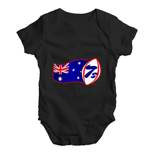 Baby Onesies Rugby 7S Australia Baby Unisex Baby Grow Bodysuit 18-24 Months Black