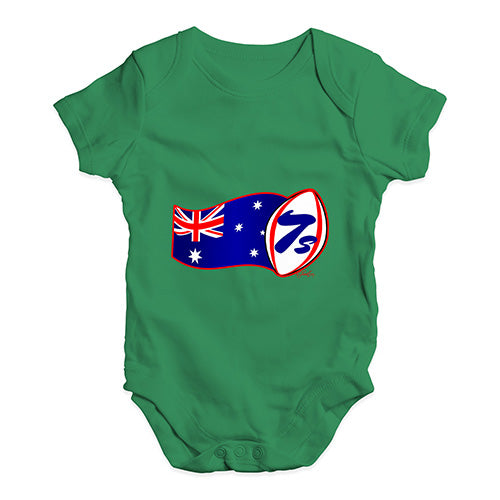 Funny Baby Bodysuits Rugby 7S Australia Baby Unisex Baby Grow Bodysuit 18-24 Months Green