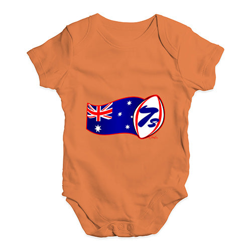 Funny Baby Onesies Rugby 7S Australia Baby Unisex Baby Grow Bodysuit 3-6 Months Orange