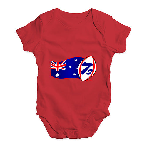 Bodysuit Baby Romper Rugby 7S Australia Baby Unisex Baby Grow Bodysuit 12-18 Months Red