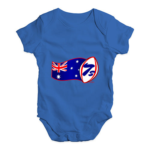 Baby Grow Baby Romper Rugby 7S Australia Baby Unisex Baby Grow Bodysuit 0-3 Months Royal Blue