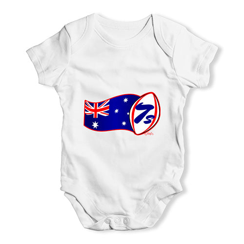 Funny Infant Baby Bodysuit Rugby 7S Australia Baby Unisex Baby Grow Bodysuit 18-24 Months White