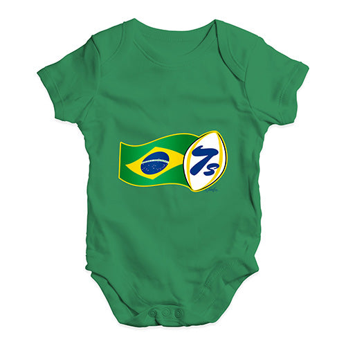 Babygrow Baby Romper Rugby 7S Brazil Baby Unisex Baby Grow Bodysuit 6-12 Months Green