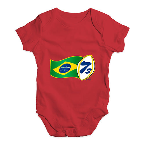 Baby Onesies Rugby 7S Brazil Baby Unisex Baby Grow Bodysuit 3-6 Months Red