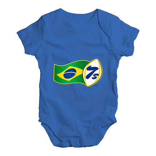 Cute Infant Bodysuit Rugby 7S Brazil Baby Unisex Baby Grow Bodysuit Newborn Royal Blue