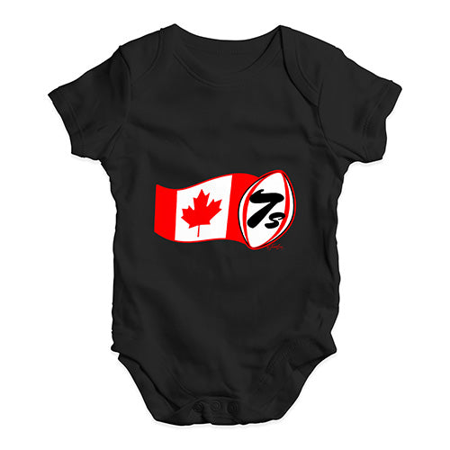 Cute Infant Bodysuit Rugby 7S Canada Baby Unisex Baby Grow Bodysuit 0-3 Months Black