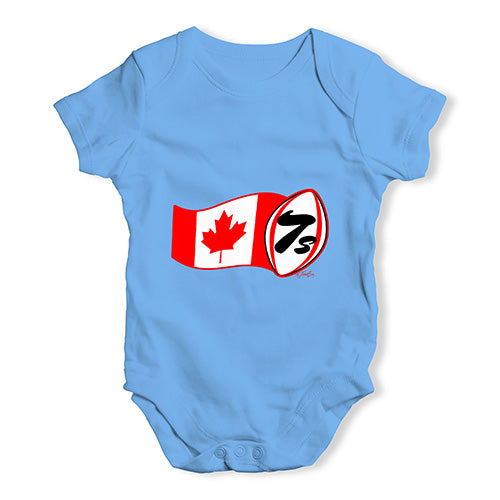 Babygrow Baby Romper Rugby 7S Canada Baby Unisex Baby Grow Bodysuit 0-3 Months Blue