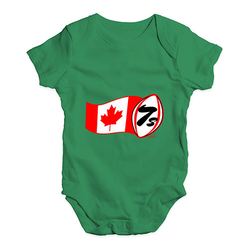 Funny Baby Bodysuits Rugby 7S Canada Baby Unisex Baby Grow Bodysuit 0-3 Months Green