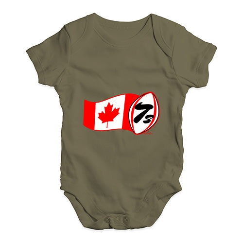 Funny Baby Clothes Rugby 7S Canada Baby Unisex Baby Grow Bodysuit 12-18 Months Khaki