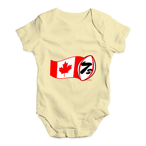 Baby Girl Clothes Rugby 7S Canada Baby Unisex Baby Grow Bodysuit 0-3 Months Lemon