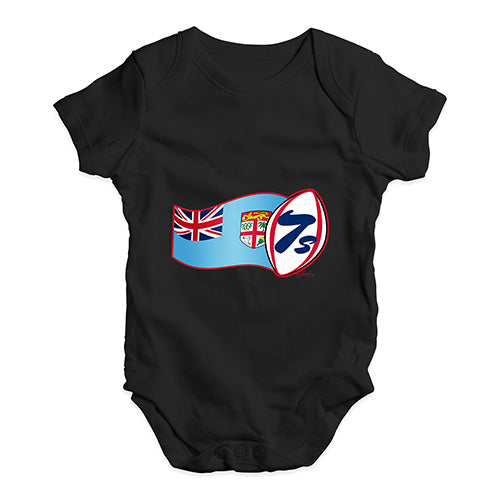 Babygrow Baby Romper Rugby 7S Fiji Baby Unisex Baby Grow Bodysuit 0-3 Months Black