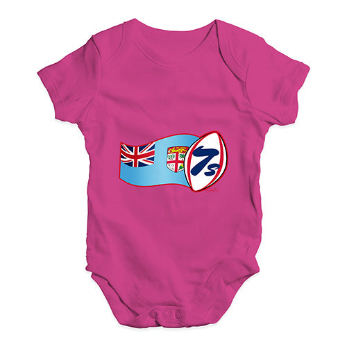 Funny Baby Onesies Rugby 7S Fiji Baby Unisex Baby Grow Bodysuit 0-3 Months Cerise PInk