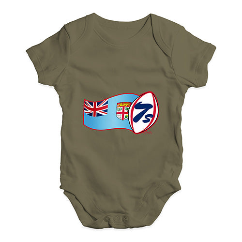 Babygrow Baby Romper Rugby 7S Fiji Baby Unisex Baby Grow Bodysuit 6-12 Months Khaki