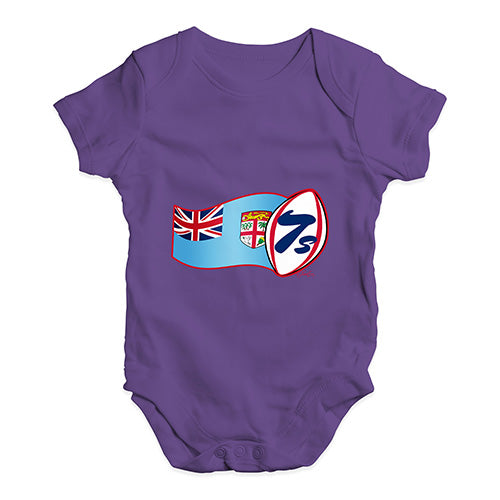 Funny Baby Bodysuits Rugby 7S Fiji Baby Unisex Baby Grow Bodysuit Newborn Plum