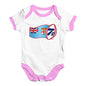 Funny Baby Bodysuits Rugby 7S Fiji Baby Unisex Baby Grow Bodysuit 6-12 Months White Pink Trim