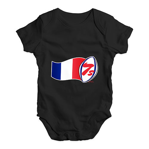 Funny Infant Baby Bodysuit Rugby 7S France Baby Unisex Baby Grow Bodysuit 0-3 Months Black