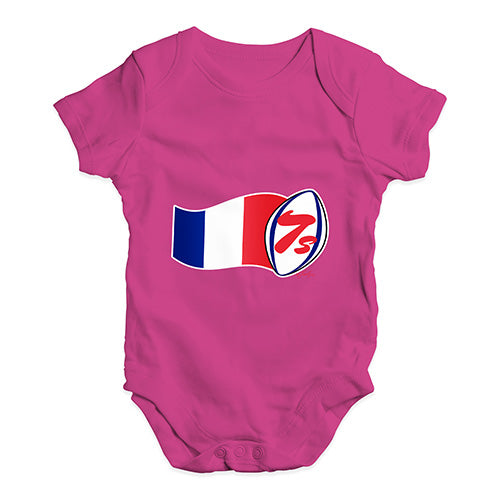 Funny Baby Onesies Rugby 7S France Baby Unisex Baby Grow Bodysuit 18-24 Months Cerise PInk