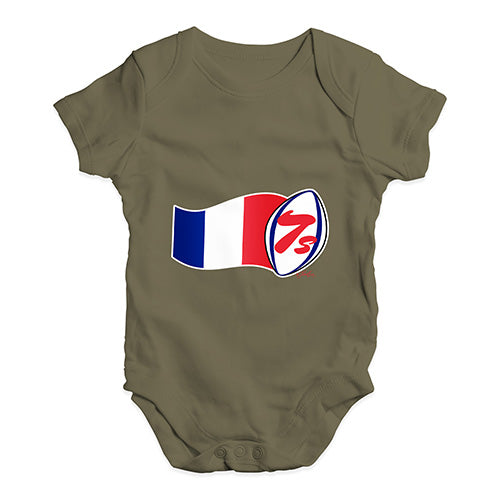 Funny Baby Clothes Rugby 7S France Baby Unisex Baby Grow Bodysuit 18-24 Months Khaki