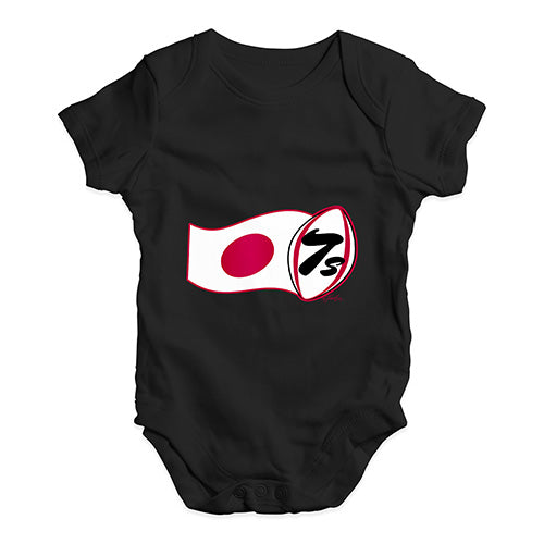 Babygrow Baby Romper Rugby 7S Japan Baby Unisex Baby Grow Bodysuit 3-6 Months Black