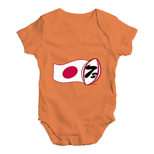 Baby Onesies Rugby 7S Japan Baby Unisex Baby Grow Bodysuit 18-24 Months Orange