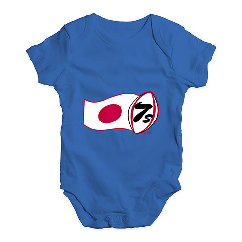 Funny Infant Baby Bodysuit Rugby 7S Japan Baby Unisex Baby Grow Bodysuit Newborn Royal Blue