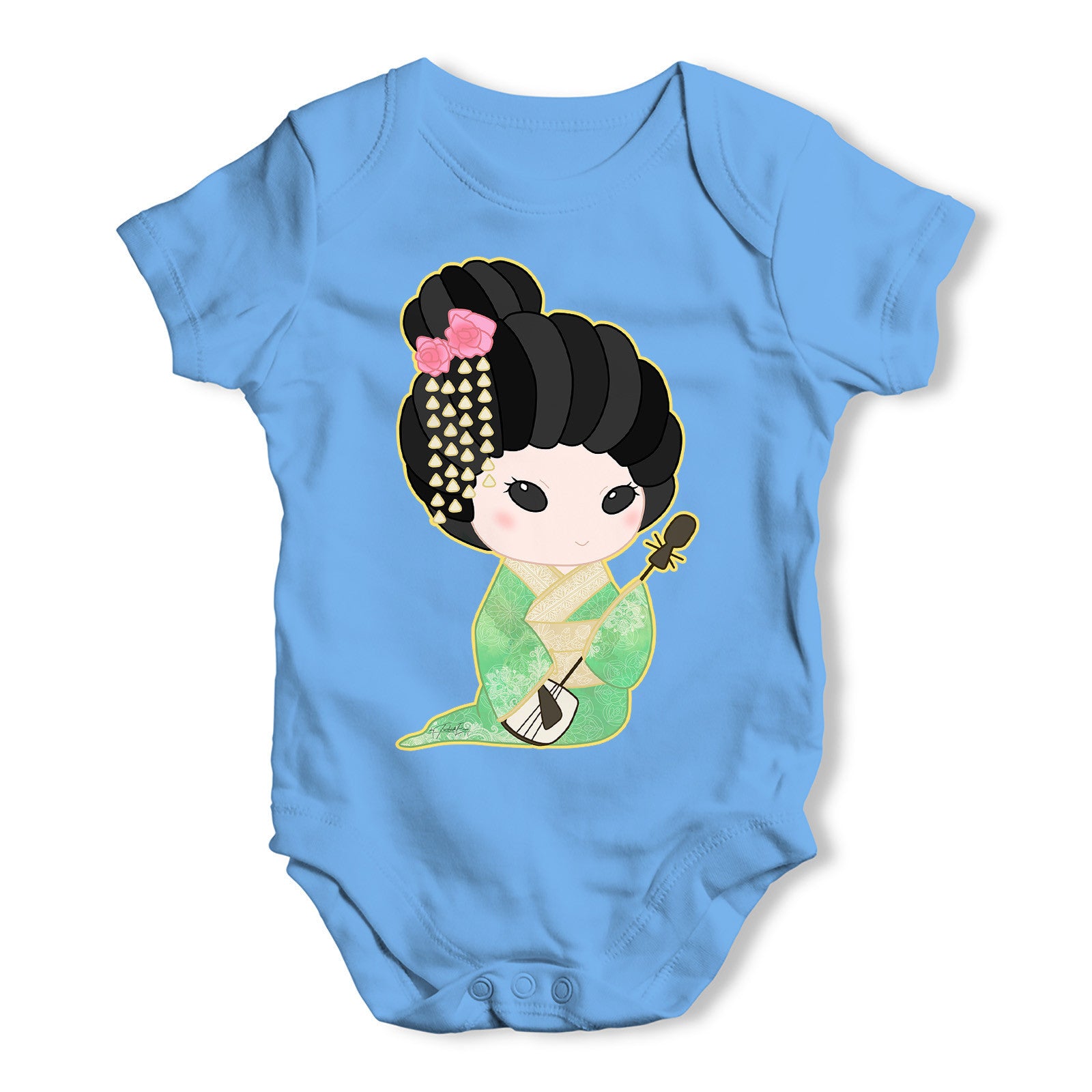 Hanako Green Version Baby Grow Bodysuit