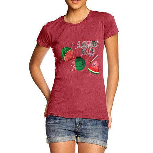 Slaughter Melon Watermelon Pun Women's T-Shirt 