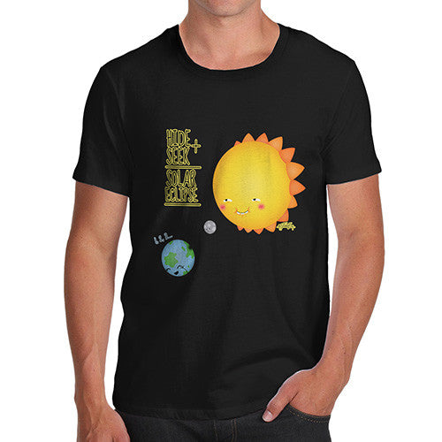 Hide and Seek Solar Eclipse Sun Moon Earth Men's T-Shirt