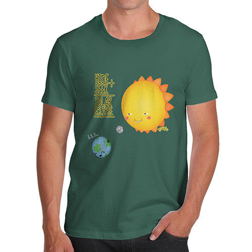 Hide and Seek Solar Eclipse Sun Moon Earth Men's T-Shirt