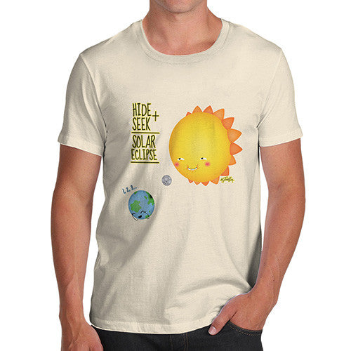 Hide and Seek Solar Eclipse Sun Moon Earth Men's T-Shirt