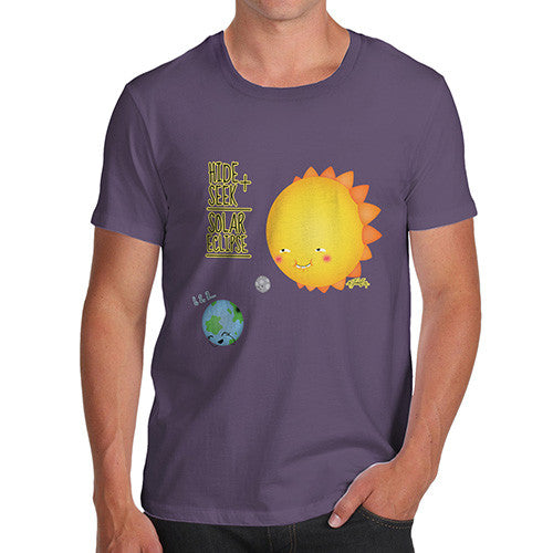 Hide and Seek Solar Eclipse Sun Moon Earth Men's T-Shirt