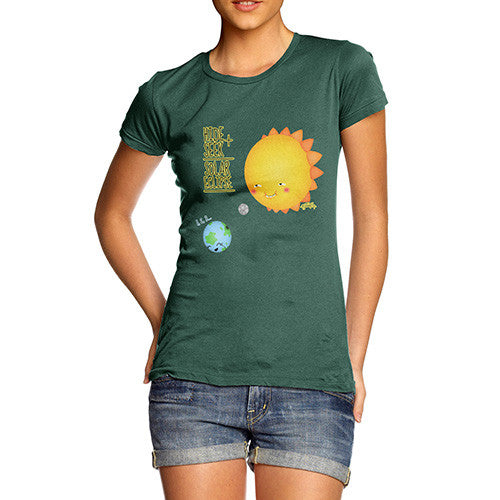 Hide and Seek Solar Eclipse Sun Moon Earth Women's T-Shirt 