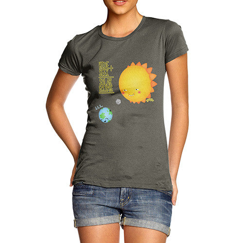 Hide and Seek Solar Eclipse Sun Moon Earth Women's T-Shirt 