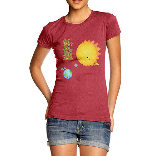 Hide and Seek Solar Eclipse Sun Moon Earth Women's T-Shirt 