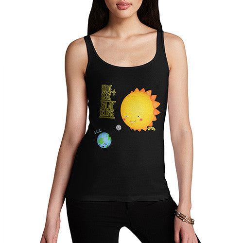 Hide and Seek Solar Eclipse Sun Moon Earth Women's Tank Top