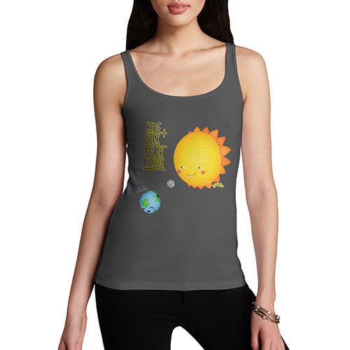 Hide and Seek Solar Eclipse Sun Moon Earth Women's Tank Top