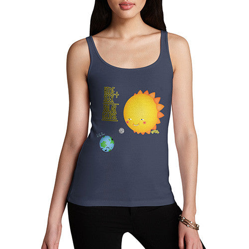 Hide and Seek Solar Eclipse Sun Moon Earth Women's Tank Top