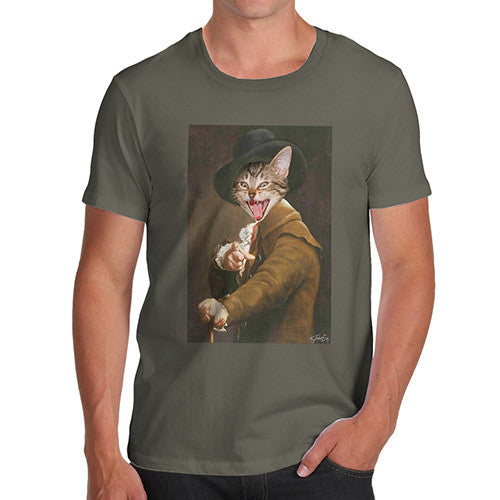 Joseph Ducreux Cat Face Pointing Laughing Men's T-Shirt