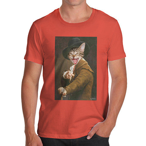 Joseph Ducreux Cat Face Pointing Laughing Men's T-Shirt