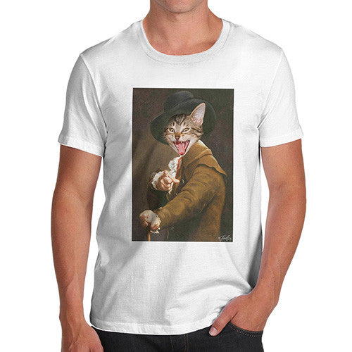 Joseph Ducreux Cat Face Pointing Laughing Men's T-Shirt