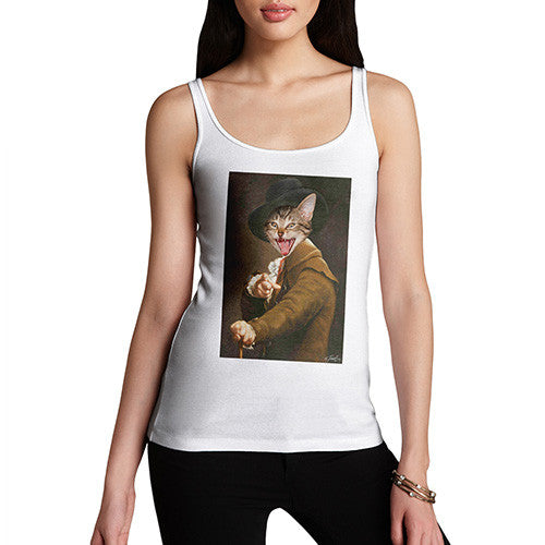 Joseph Ducreux Cat Face Pointing Laughing Women's Tank Top