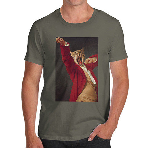 Joseph Decreux Cat Face Yawning Men's T-Shirt