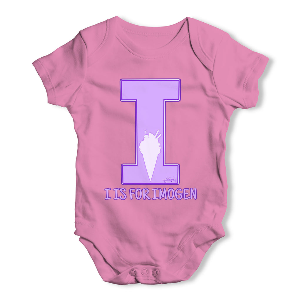 Personalised Letter I Baby Grow Bodysuit