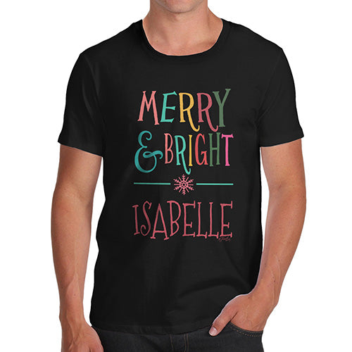 Merry And Bright Personalised Men's T-Shirt