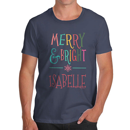 Merry And Bright Personalised Men's T-Shirt