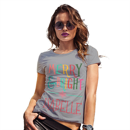 Merry And Bright Personalised Women's T-Shirt 