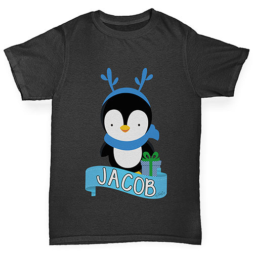 Baby Penguin Personalised Boy's T-Shirt