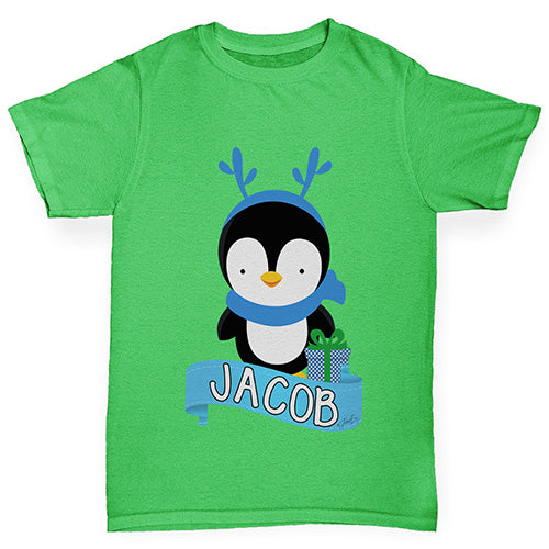 Baby Penguin Personalised Boy's T-Shirt