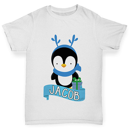 Baby Penguin Personalised Boy's T-Shirt